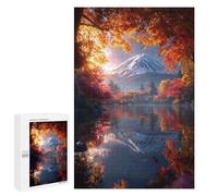Autumnal Reflections on Fuji Lake Puzzle 1000 Teile Schwer Puzzle Spielzeug Lernspiel Impossible Herausforderungsspielzeug Für Erwachsene Kinder 1000 PCS