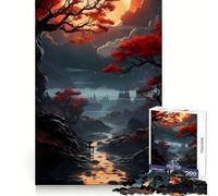 Autumnal River Landscape with Distant City 1000 Adult Pieces Jigsaw Puzzle Memory Training Calm Distraction Precise Edges Festive Gift (38x26cm)