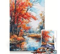 Autumnal River Whispers 1000 Piece Jigsaw Puzzles for Adults Teenagers Reasoning Practice Restful Escape Premium Edges Meaningful Gift (38x26cm)