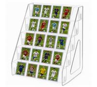 autumndeer 5-Tier Card Display Stand, Acrylic Trading Card Greeting Card Display Stand, Craft Fairs Multifunctional Card Display Rack, Vertical Shelf Rack for Baseball Sports Graded Game Cards