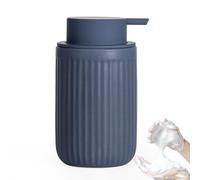 Autumnlife Ceramic Foaming Soap Dispenser - 12oz Matte Blue Foam Hand Soap Dispenser Bathroom, Ceramic Dish Soap Modern Dish Soap Dispenser with Pump for Kitchen