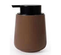 Autumnlife Ceramic Soap Dispenser - 12 oz Refillable Hand Wash Dispensers Bathroom, Modern Liquid Dispenser with Pump, Dish Soap Dispenser for Kitchen, Bathroom - Brown