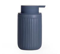 Autumnlife Soap Dispenser Ceramic - 12oz Refillable Hand Lotion Dispenser Bathroom, Modern Liquid Soap Dispenser with Pump, Dish Soap Dispenser for Kitchen, Stripe Blue