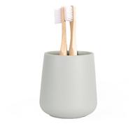 Autumnlife Toothbrush Holder Ceramic, 12 oz Bathroom Toothbrush Holder Ceramic Holder for Toothbrush, Mouthwash Cup Toothpaste Holder and Cup, Matte Grey