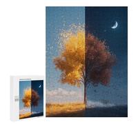 Autumn's Dual Beauty Day & Night Puzzle 1000 Teile Schwer Puzzle Spielzeug Lernspiel Impossible Herausforderungsspielzeug Für Erwachsene Kinder 500 PCS