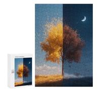 Autumn's Dual Beauty Day & Night Puzzle 1000 Teile Schwer Puzzle Spielzeug Lernspiel Impossible Herausforderungsspielzeug Für Erwachsene Kinder 300 PCS
