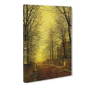 Autumns Golden Glow By John Atkinson Grimshaw Canvas Print 20x14 Inch | Wall Art, Ready to Hang, Gallery Wrapped, Fade-Resistant Inks, Securely Packaged, UK Made