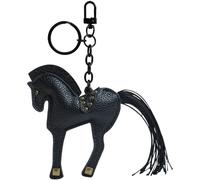 Autumnwell Horse Keychain, Hanging Charm Accessory for Purse, Bag and Backpacks Pony Key Chain, Black
