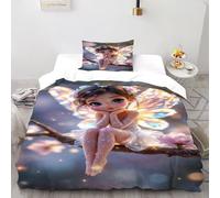 AutumnWinds Elf 3 Pieces Duvet Cover,3D Printed Animal Theme Bedding Set,2 Pillowcases,Hidden Zipper,Microfiber Quilt Cover,Single(135x200cm)