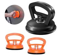 AUTUUCKEE 3 Pcs Dent Puller, Car Dent Removal Kit Powerful Car Dent Repair Kit, Car Dent Puller Kit, Car Dent Puller for Car Body, Glass, Screen, Tiles Lifting, Objects Moving (Black+Orange)