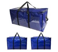 AUTUUCKEE 3Pcs Large Moving Bags, Extra Large Waterproof Storage Bags for House Heavy Duty Bags Moving Boxes, Boxes for Moving House Under Bed, Garden, Laundry Bags with Zip