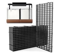 AUTUUCKEE 8 Pcs Aquarium Dividers, Fish Tank Divider, Aquarium Grid Plastic, Egg Crate Aquarium Isolation, Tank Dividers for DIY Filtration and Bottom Protections in Aquascaping, Separate the Fish