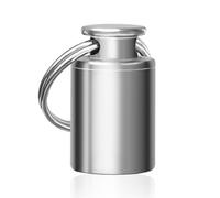 Autuveen Titanium Small Pill Box Keychain Pill Holder,Single Pill Container Pocket Pill Case for Men Women,EDC Tiny Pill Fob for Emergency Aspirin & Nitroglycerin