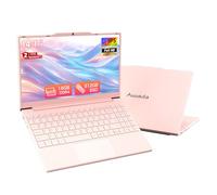 Auusda 14.1" Student Laptop | N-Series 4-Core up to 2.9GHz | 16GB DDR4 RAM 512GB SSD | FHD IPS Screen | Lightweight 1.3kg | Long Battery Life | UK Layout Keyboard Film | Pink