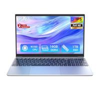Auusda 15.6" Silver Laptop, N-Series Quad-Core up to 3.4GHz, 16GB DDR4 RAM, 1TB SSD, FHD Display, Fingerprint, Backlit Keyboard, 8000mAh Battery, Lightweight Notebook for Work & Study