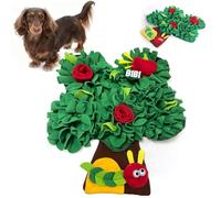 Auveach Snuffle Mat for Dogs Puppies Interactive Feeding Mat for Boredom & Mental Stimulation, Natural Foraging Skills and Slow Feeding Habits for Large, Medium & Small Dogs - 50 * 55CM (Apple Tree)