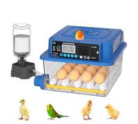 Auveach Upgrade 16-Egg Fully Automatic Incubator, Automatic Temperature & Humidity Control, Auto-Turning and Dual Power Supply for Hatching Hen Duck Quail Eggs