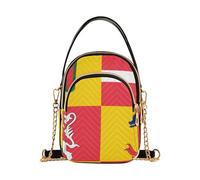 Auvergne Rhone Alpes Flag Shoulder Purse for Women Quilted Chain Wallet Cell Phone Purse Cute Zipper Designer Bowler Tote