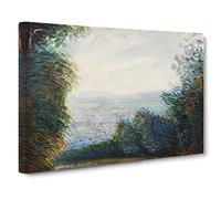 Auvers Valley On The Oise River By Pierre Auguste Renoir Canvas Print | Gallery Wrapped 30mm Frame Wall Art | 20x14 inches | Ready to Hang | Impressionist Landscape Picture | Living Room Lounge Office