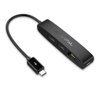 AuviPal 3-in-1 Micro USB Ethernet Adapter, OTG Hub with 2 USB Ports and 1 RJ45 Port for Fire TV Stick, Raspberry Pi Zero, Google Chromecast Ultra, and TiVo Stream 4K - Black
