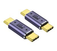 AuviPal USB C Male to Male Adapter (2 Pack), USB Type C Connector Extender Compatible with Thunderbolt 4/3 Support up to 100W Charging, 40Gbps Data Transfer and 8K@60Hz Video