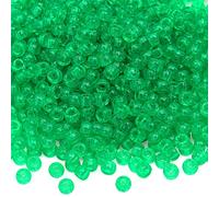 Auvoau 1000Pcs Pony Beads Bracelet 9mm Green Glitter Plastic Barrel Pony Beads for Necklace,Hair Beads for Braids,Key Chain,Jewelry Making (Green Glitter)
