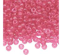 Auvoau 1000Pcs Pony Beads Bracelet 9mm Pink Glitter Plastic Barrel Pony Beads for Necklace,Hair Beads for Braids,Key Chain,Jewelry Making (Pink Glitter)