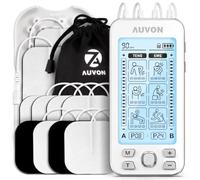 AUVON 4 Outputs TENS Machine with Large LCD for Pain Relief, 24 Modes
