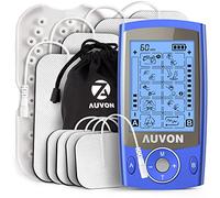AUVON Dual Channel TENS Machine for Pain Relief, TENS Unit Muscle Stimulator with 20 Modes, 2" and 2"x4" TENS Pads Replacement (Blue)