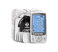 AUVON Dual Channel TENS Machine for Pain Relief, TENS Unit Muscle Stimulator with 20 Modes, 2" and 2"x4" TENS Pads Replacement