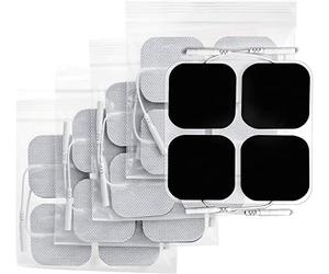 AUVON TENS Machine Pads 50 x 50mm 20 Pcs, 3rd Gen Latex-Free TENS Electrode Pads Patches with Upgraded Self-Stick Performance and Non-Irritating Design for Electrotherapy