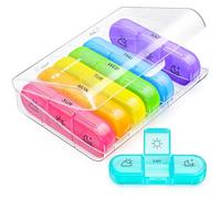 AUVON Weekly Pill Box Organiser, Portable Pill Boxes 7 Day 3 Times A Day, 7 Day Tablet Organiser with Large Separate Compartments to Hold Medication, Vitamins, Fish Oil and Supplement