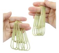 Auvotuis 15Pcs 4 Inch Jumbo Paper Clips, Gold Coated Large Reusable Big Paperclips for Office School Home Document Organizing