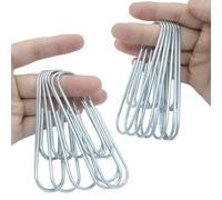 Auvotuis 15Pcs 4 Inch Jumbo Paper Clips, Silver Coated Large Reusable Big Paperclips for Office School Home Document Organizing