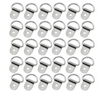 Auvotuis 30 Pcs Heavy Duty D Ring Tie Downs Small Tie Down Anchor Lashing Ring for RV Car Truck Boat Trailer SUV Cargo, Silver