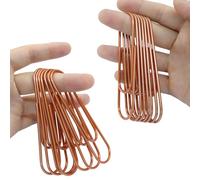 Auvotuis 4 Inch Jumbo Paper Clips, Rose Gold, 15Pcs