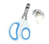 Auvotuis Cat Nail Clippers, Pet Nail Clippers, Cat Claw Trimmers, 2mm & 3mm Circular Cutting Holes for Small Animals Such as Birds, Bearded Dragon, Hamsters, Rabbits, Hedgehogs, Guinea Pigs (Blue)