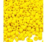Auvoua 1000Pcs Pony Beads Bracelet 9mm Yellow Plastic Barrel Pony Beads for Necklace,Hair Beads for Braids,Key Chain,Jewelry Making (Yellow)