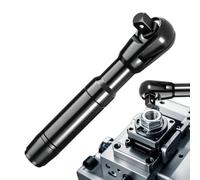 Auvralith Ratchet Handle 1/2 Inch Reversible Automotive Mechanic Hand Tool | Socket Ratchet Wrench for Motorcycle Bike Car Home Garage Repair Workshop Short three-in- ratchet wrench [black]
