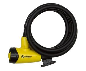 Auvray City 10 Mm Cable Lock 10 x 1500 mm Black / Yellow