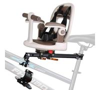 auvstar Front Child Bike Seat, Front Bicycle Seat, Suitable for Mountain Bikes and Bicycles (Beige+Brown)