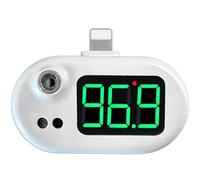 AUWEEX Mobile Phone USB Thermometer, Mini Portable Non-Contact Infrared Thermometer for iPhone, iPad and Lightning Port, Temperature Includes Alarm and Reporting Functions