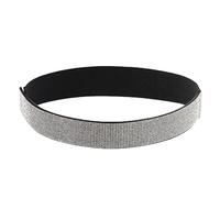 auwiyd Rhinestone Elastic Belt Stretchy Shiny Crystal Waistband for Suit Dress Wide Waist Band Elastic Belt for Women Girls Daily Use Clothes Accessories, Black, Medium