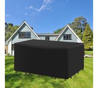 AUWUUA Garden Furniture Cover Waterproof 350x250x95cm/LxWxH 420D Oxford Fabric Outdoor Patio Table Covers with Rain Snow Dust Wind-Proof Anti-UV PVC Coatin for Rattan Set, Sofa Table Chair Set