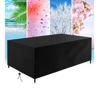 AUWUUA Garden Furniture Covers Waterproof 185x170x100cm/LxWxH 420D Oxford Fabric Patio Table Cover, Outdoor Sofa Cover Windproof Anti-UV Upgraded Tear-Resistant for Rattan Sofa Set