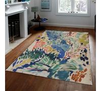 AUWUUA Henri Matisse Rug 120x150cm(4×5ft) Unique Colorful Leaf Pattern Graffiti Abstract Landscape Themed Area Rugs for Living Room Bedroom, Soft Anti-Slip Carpets, Runners for Hallways, Kitchen