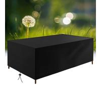 AUWUUA Patio Furniture Covers 270x190x75cm/LxWxH Customizable Size, Garden Furniture Sectional Covers, Waterproof & Windproof Anti-UV Rectangular/Cube Patio Table Cover, Garden Rattan Sofa Set