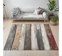 AUWUUA Western Barn Door Rug for Living Room 120x200cm(4×6.6ft) Vintage Wood Grain Washable Rug for Bedroom, Soft Non Slip Carpet for Dining Room Guestroom Room