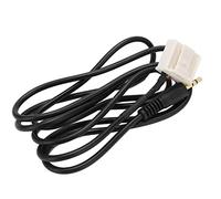 AUX Audio Input Cable Stable Sound Transmission for, 1m Long Black Fit for Cord for Music Player, Plastic Rubber Metal, 1 Piece