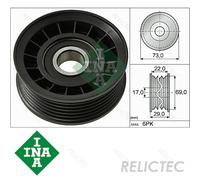 Aux Belt Idler Guide Pulley Ford Volvo:FOCUS II 2,III 3,FIESTA VI 6,C-MAX